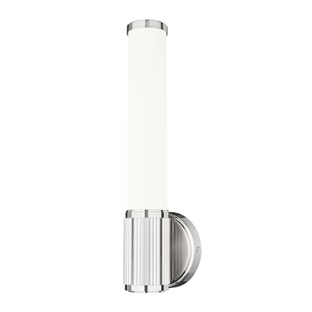 Z-Lite Solange 1 Light Wall Sconce, Brushed Nickel/Opal White, 4.75 In W 1021-1S-BN-LED