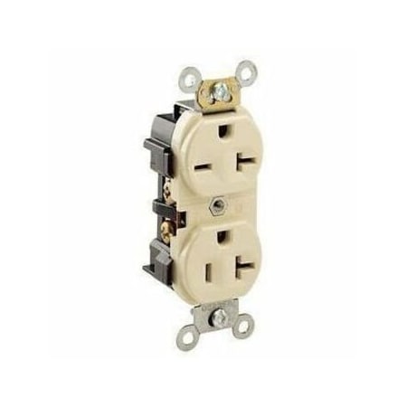 Leviton Commercial Grade Duplex Receptacle, 20 Amp, 125/250 Volt 5844-I