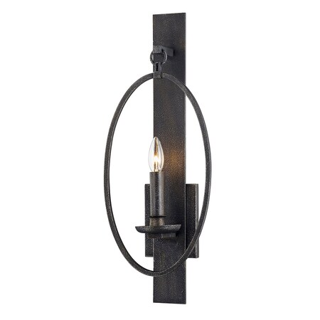 Troy Lighting Baily 1 Light Wall Sconce 8.5 In. Aged Pewter B7381-APW