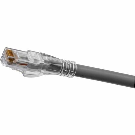Hubbell Premise Wiring Patch Cord, Cat 6A, Clear Boot, Gray, 3 ft. HC6AGY03