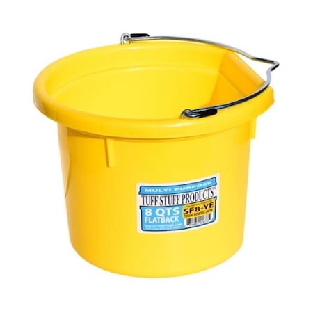 Tuff Stuff Products 8 qt. Round Bucket, Yellow RN-YE