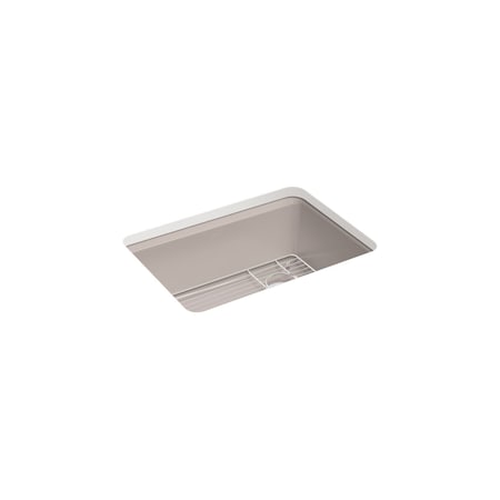 Kohler Riverby 27 undermount single-bowl kitchen sink Truffle 8668-5UA1-TRF