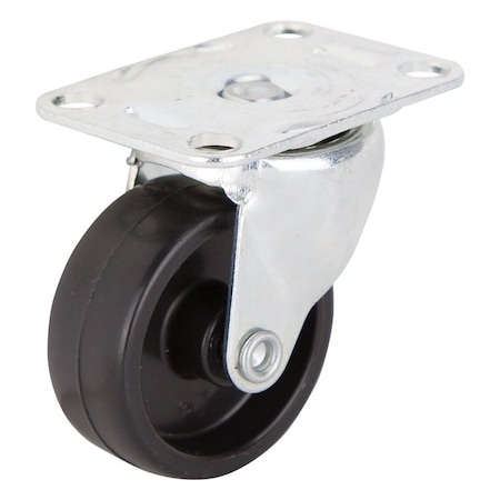 Prosource Swivel Caster, 1-5/8 in Dia Wheel, 5/8 in W Wheel, Plastic Wheel, Black, 50 lb JC-B09-PS