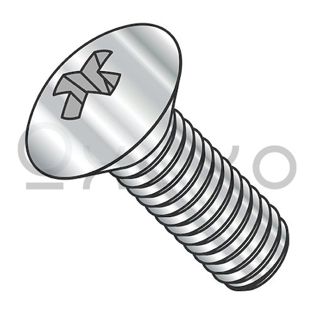 M6-1.0X16 Din 966 Metric Phillips Oval Machine Screw Full Thread A2 Stainless Steel, 2000PK