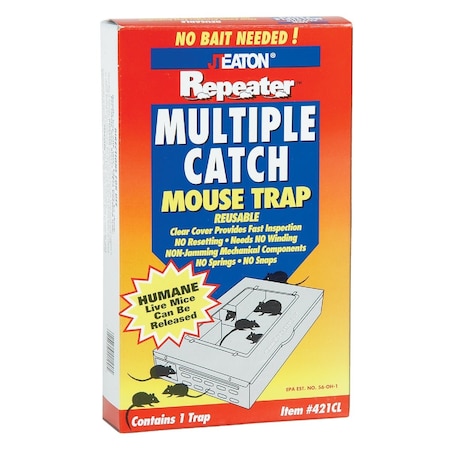 Jt Eaton Repeater Multiple Catch Mechanical Mouse Trap with Inspection Window 421CL