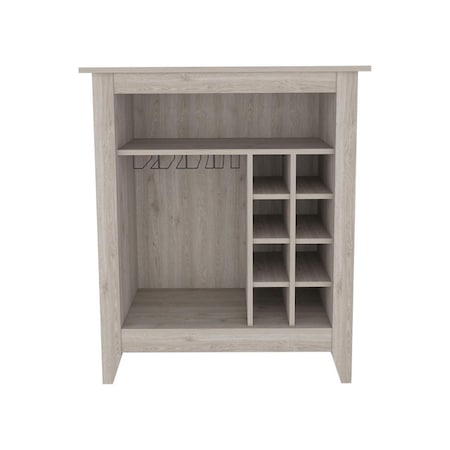 Homeroots Light Gray Bar Cart With Wine Storage 478380