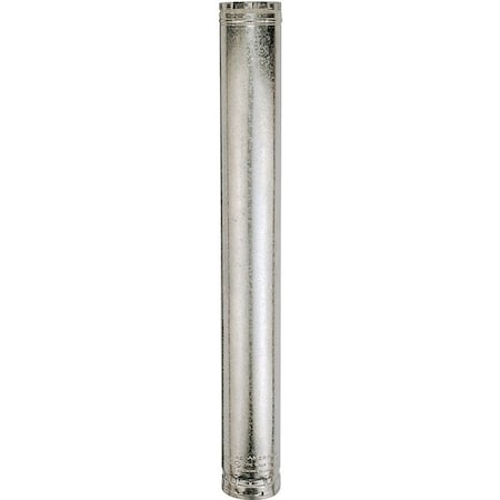 Ameri-Vent Type B Gas Vent Pipe, 6 in OD, 5 ft L, Aluminum/Galvanized Steel 6E5