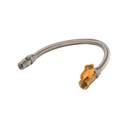 Proline Series 18-in 3/8-in ID CSST Gas Connector - 1/2-in MIP x 1/2-in FIP G038SS103118