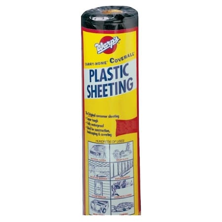 Warps Poly Film, 25 ft L, 15 ft W, Black 4CH15-B