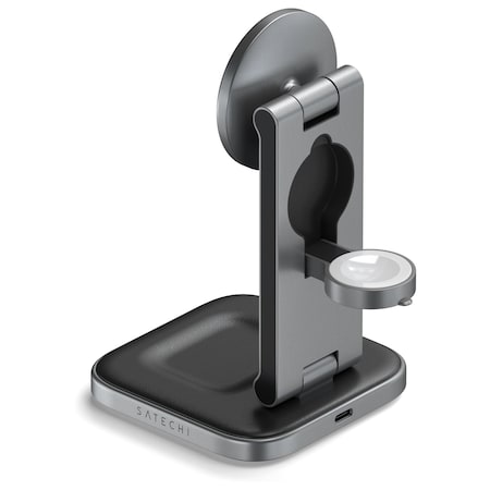 Satechi 3 In 1 Foldable Qi2 Wireless Charging Stand, Space Gray ST-Q31FM-EA