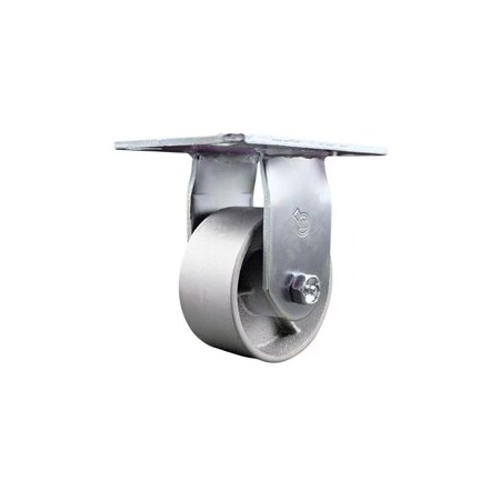 Service Caster 4 Inch Heavy Duty Top Plate Semi Steel Rigid Caster with Roller Bearing SCC SCC-35R420-SSR