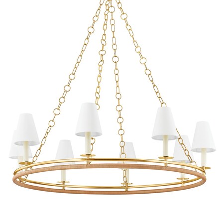 Hudson Valley Lighting Swanton 8 Light Chandelier 43 In. Aged Brass 4408-AGB