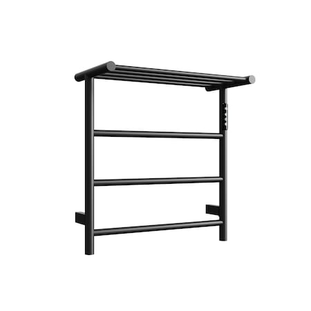 Edendirect 3-Bars Stainless Steel Wall Mounted Electric Towel Warmer Rack with Top Shelf in Gold for Bathroom ZR-EB02BL922