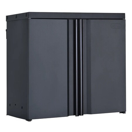 Edsal Storage Cabinet, 72 in H, 36 in W, 18 in D, Not Applicable, None, Black, 4 Shelves RTA361872S-BLK