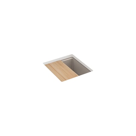 Kohler Undermount Bar Sink, Undermount, Neoroc Composite, 18.3 in W x 17.5 in L x K-33711-PC-CM3