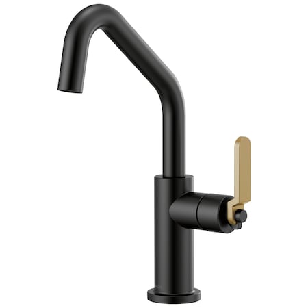 Brizo Litze: Bar Faucet with Angled Spout and Industrial Handle Kit 61064LF-BLGL