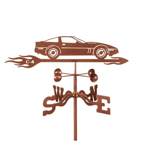 Ez Vane Corvette C4 Car Weathervane with Post Mount EZ1013-PT