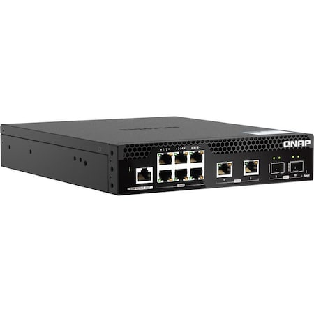 Qnap RACKMOUNT SWITCH, MANAGEMENT SWITCH, 6 PORT 2.5GBPS, 2 P QSW-M2106R-2S2T-US