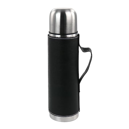 Mr. Coffee 23oz Stainless Steel Thermal Travel Bottle in Leatherette 131005.01