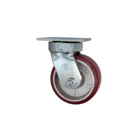 Service Caster 5 Inch Kingpinless Poly on Aluminum Wheel Swivel Top Plate Caster SCC-KP30S520-PAR