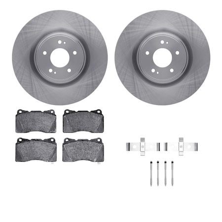 Dynamic Friction Co DFC Rotors with EURO 5000 Ceramic Brake Pads includes Hardware 6612-72015