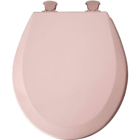 Mayfair 46ECDG-023 Toilet Seat, Round, Wood, Pink, Twist Hinge 41EC 023/46EC