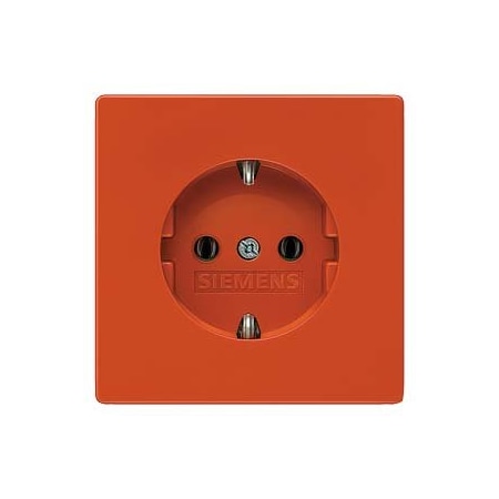 Siemens DELTA style, orange SCHUKO socket outlet 10/16 A, 250V with increased touch 5UB1836