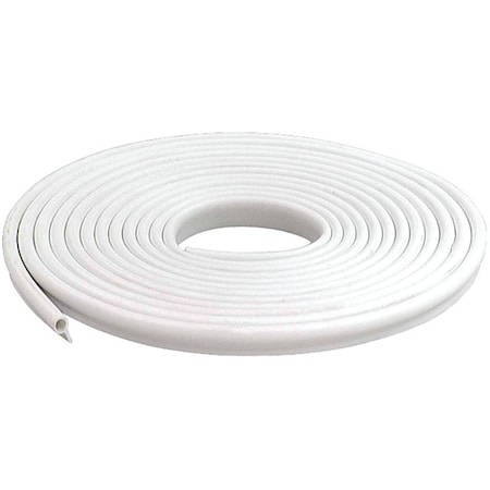 M-D Building Products Gasket Weatherstrip, 1/2 in W, 17 ft L, Vinyl, White 78394