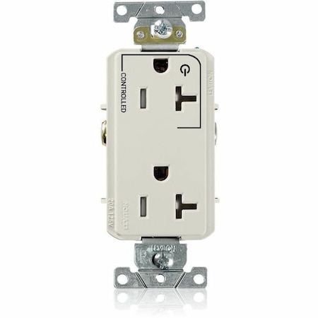 Leviton Dec Plus Rec 20A 125V TR 1Mrk-Ctrl LtAl TDR20-S1T