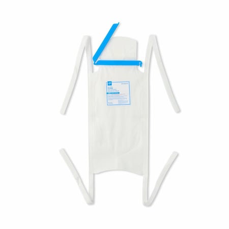 Medline Refillable Ice Bag with Clamp Closure, White, 6.5in x 14in, 4 Ties NON4420H