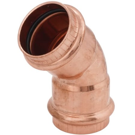 Viega ProPress 45 elbow P1 1.5 P2 1.5 copper 77038