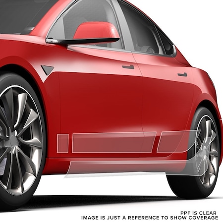 Tesbros PROTECTIVE FILM DirectFit Protection For Driver Passenger Side Rocker Panels Clear Hexis Bodyfe TB-PPF-3ROCKER