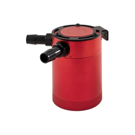 Mishimoto 2-Port Compact Baffled Oil Catch Can Kit for BMW, Red MMBCC-CBTWO-RD