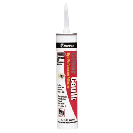 Red Devil Clear Caulk, 10.1 oz Cartridge, Clear, 12PK 630-0870