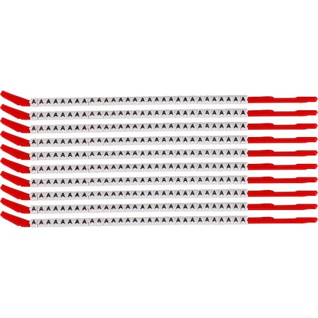 Brady ClipSleeve Wire Markers Size 10 Nylon 16 AWG - 14 AWG, A Pack of 300 Each, 300PK SCN10-A