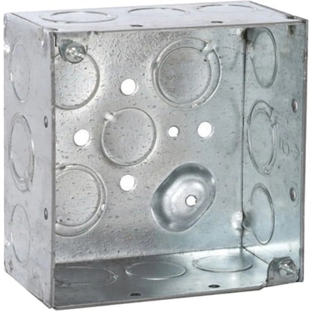 Raco Electrical Box, 30.3 cu in, Square Box Type, 2 Gangs, Steel, Square Shape 8232