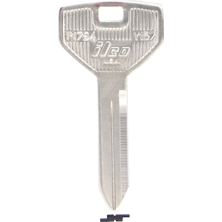 Ilco Chrysler Nickel Plated Automotive Key Y157 / P1794, 10PK IAL01448092