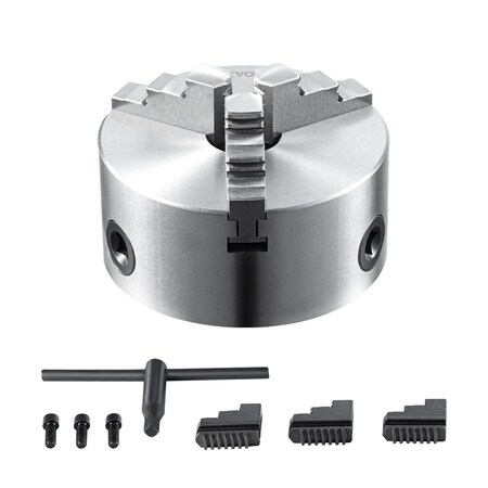 Vevor 6'' 3-Jaw Lathe Chuck Self-Centering Lathe Chuck for Grinding Drilling K11-160