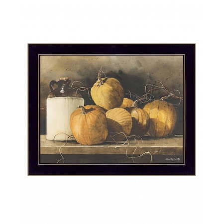 Homeroots Jugs and Pumpkins 2 Black Framed Print Wall Art 415988