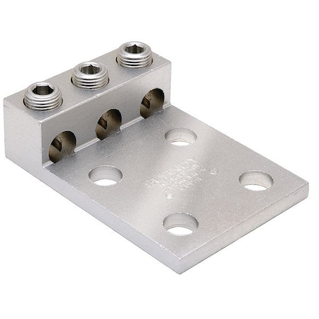 Burndy Mechanical Connector, 3 Conductor, 1/2 in Stud, Aluminum K3A36U4N