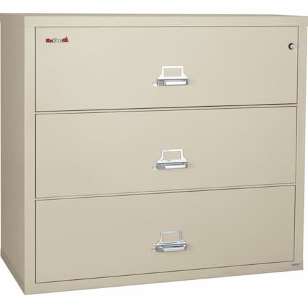 Fireking 25-3/16" W 3 Drawer Fire-Resistant Lateral File Cabinet, Parchment, Letter/Legal 3-3122-CPA