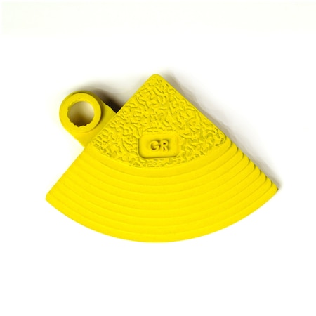 Wearwell Antifatigue Mat, 3 in L x 4 in W, 5/8 in Thickness, Rubber, Yellow 578.CORNERGRYL-CS4