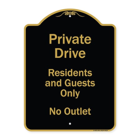 Signmission Black & Gold, 18 Inch x 24 Inch, Heavy Gauge Aluminum A-DES-BG-1824-9929