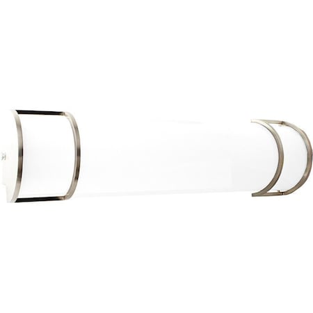 Westgate LED VANITY MODEL E 24in 17W 1760LM C90 3CCT 30/40/50K, PC LENS, ES, 3000K/3500K/4000K, Satin Nickel LVE-24-MCT-BN
