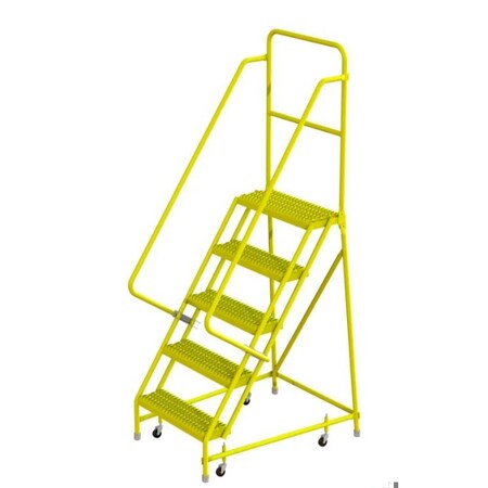 Tri-Arc Step5 Steel Rolling Ladder, W/24"Wx10"D KDSR105242-Y