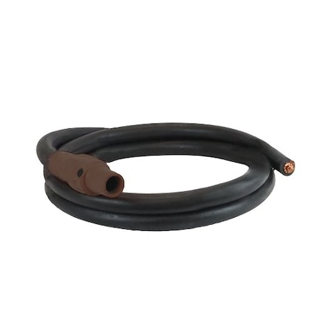 Power Assemblies Type W Pigtail 400A 4/0 AWG Series 16 Female Camlock to Blunt 10 ft, Brown 40TW16010FBH