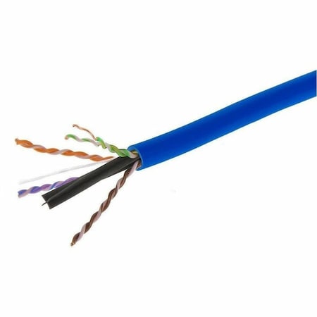 Monoprice Cat6 500ft Blue CMP UL Bulk Cable TAA Solid w/spine UTP 23AWG 550MHz 43702