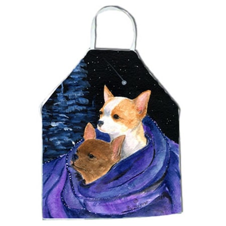 Carolines Treasures Starry Night Chihuahua Apron - 27 x 31 in. SS8513APRON