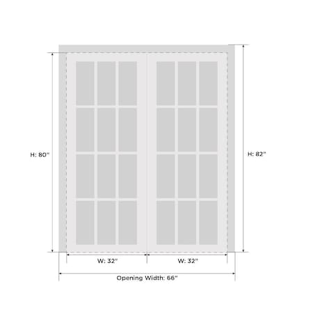 Sartodoors Double Barn Interior Door, 72" x 96", Concrete QUADRO4055DD-WS-64