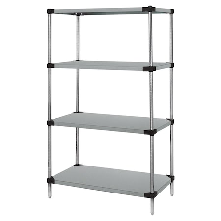 Quantum Storage Systems STAINLESS STEEL SOLID SHELF UNIT WRS4-63-2448SS